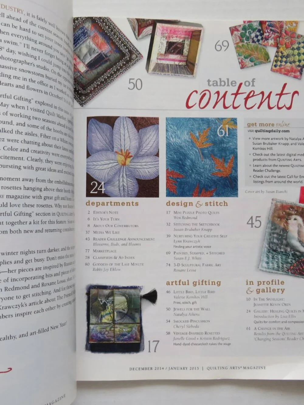 Quilting Arts Magazine December 2014/January 2015 Issue 72